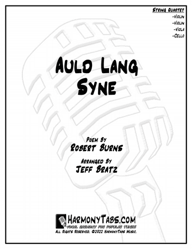Auld Lang Syne (String Quartet) (arr. Jeff Bratz)