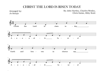 CHRIST THE LORD IS RISEN TODAY (arr. Jo Araujo)