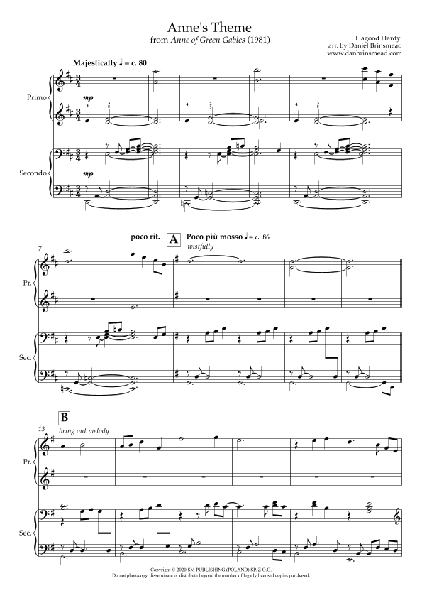 Anne Of Green Gables (arr. Daniel Brinsmead)