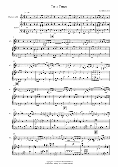 Tasty Tango for Clarinet and Piano