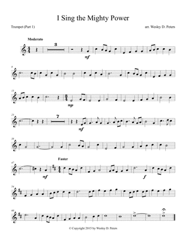 I Sing the Mighty Power of God (Brass Quartet) (arr. Wesley D. Peters)