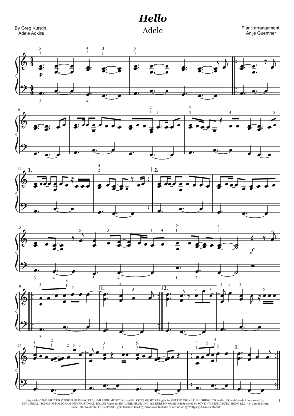 Hello (arr. Antje Günther)