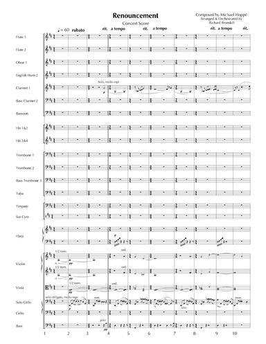 Renouncement score and parts