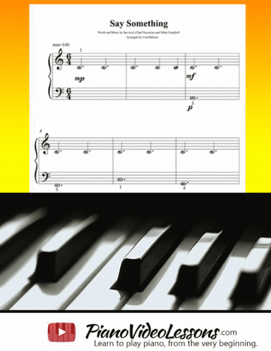 Say Something (arr. PianoVideoLessons.com)