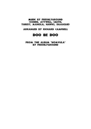 Doo Be Doo (arr. Richard Campbell)