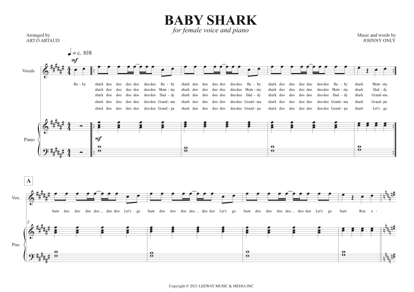 Baby Shark (arr. Art.o Artaud)