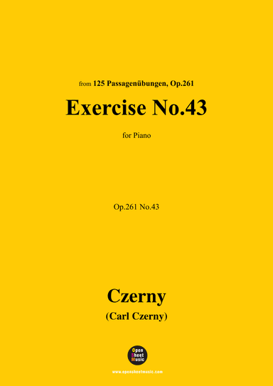 C. Czerny-Exercise No.43,Op.261 No.43 (arr. OSM Press)