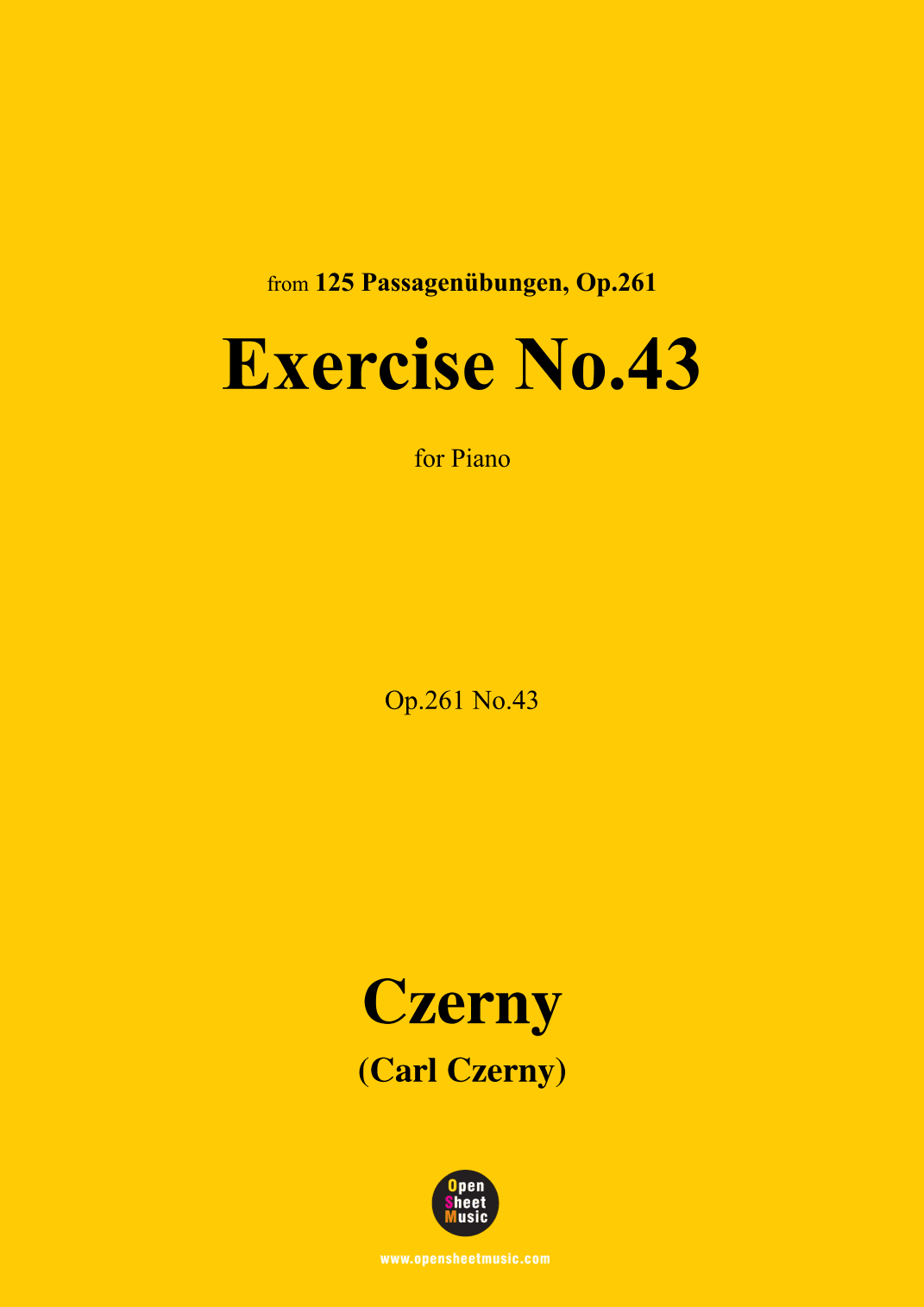 C. Czerny-Exercise No.43,Op.261 No.43 (arr. OSM Press)