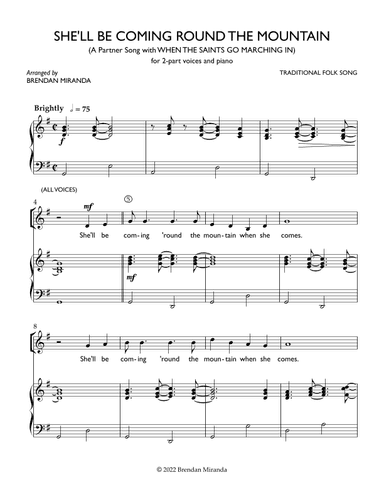 She'll Be Coming 'Round the Mountain (arr. Brendan Miranda)