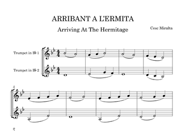ARRIBANT A L'ERMITA Tp Duet Bb