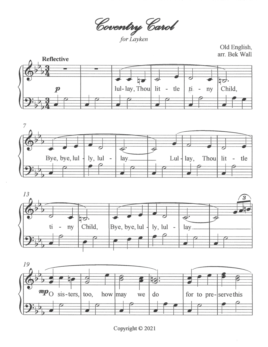 Coventry Carol (arr. Rebekah Wall)