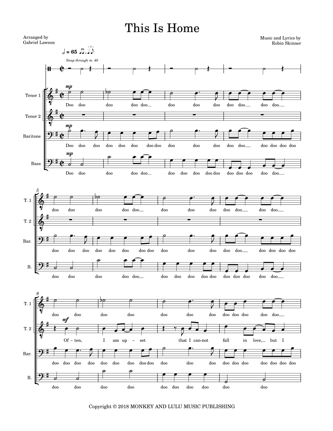 This Is Home (arr. Gabriel Lawson)