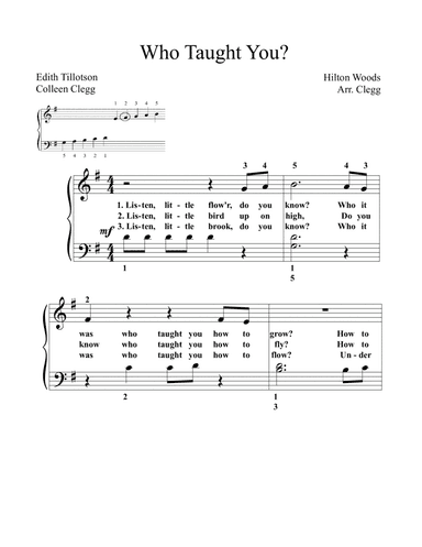 Who Taught You? (arr. Colleen Clegg)