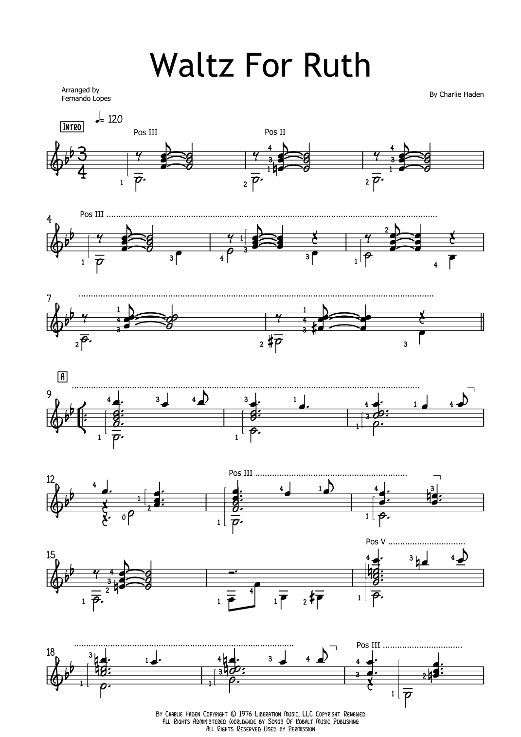 Waltz For Ruth (arr. Fernando Lopes)