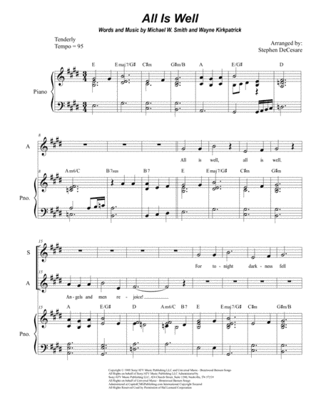 All Is Well (arr. Stephen DeCesare)