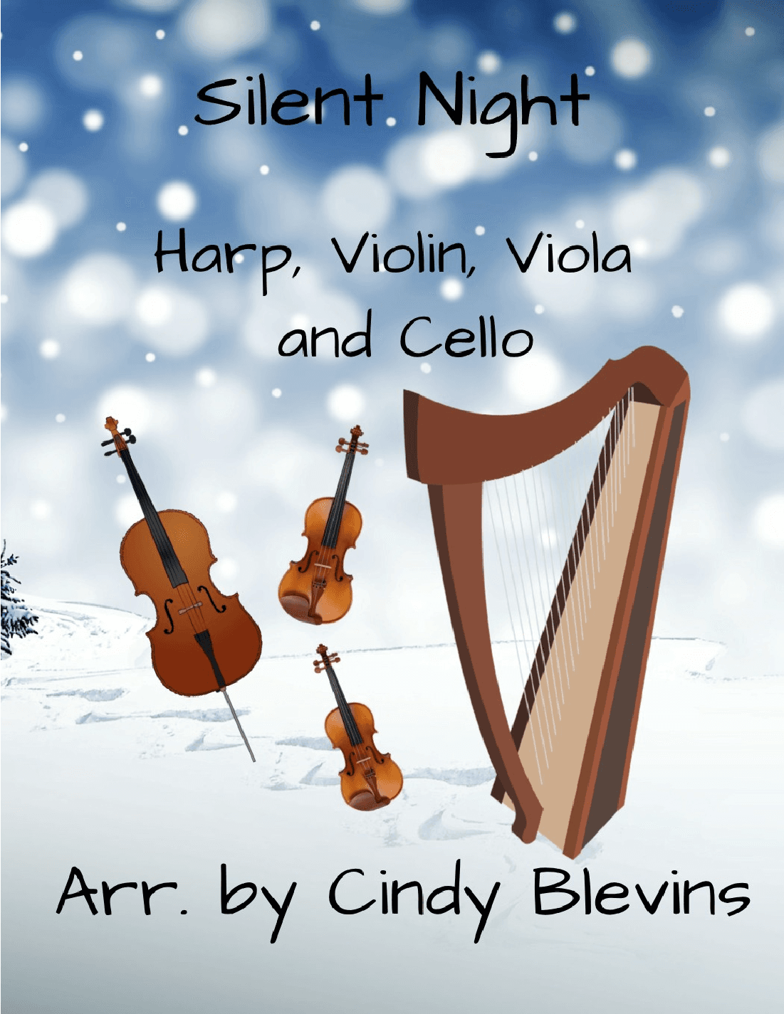 Silent Night, for Violin, Viola, Cello and Harp (arr. Cindy Blevins)