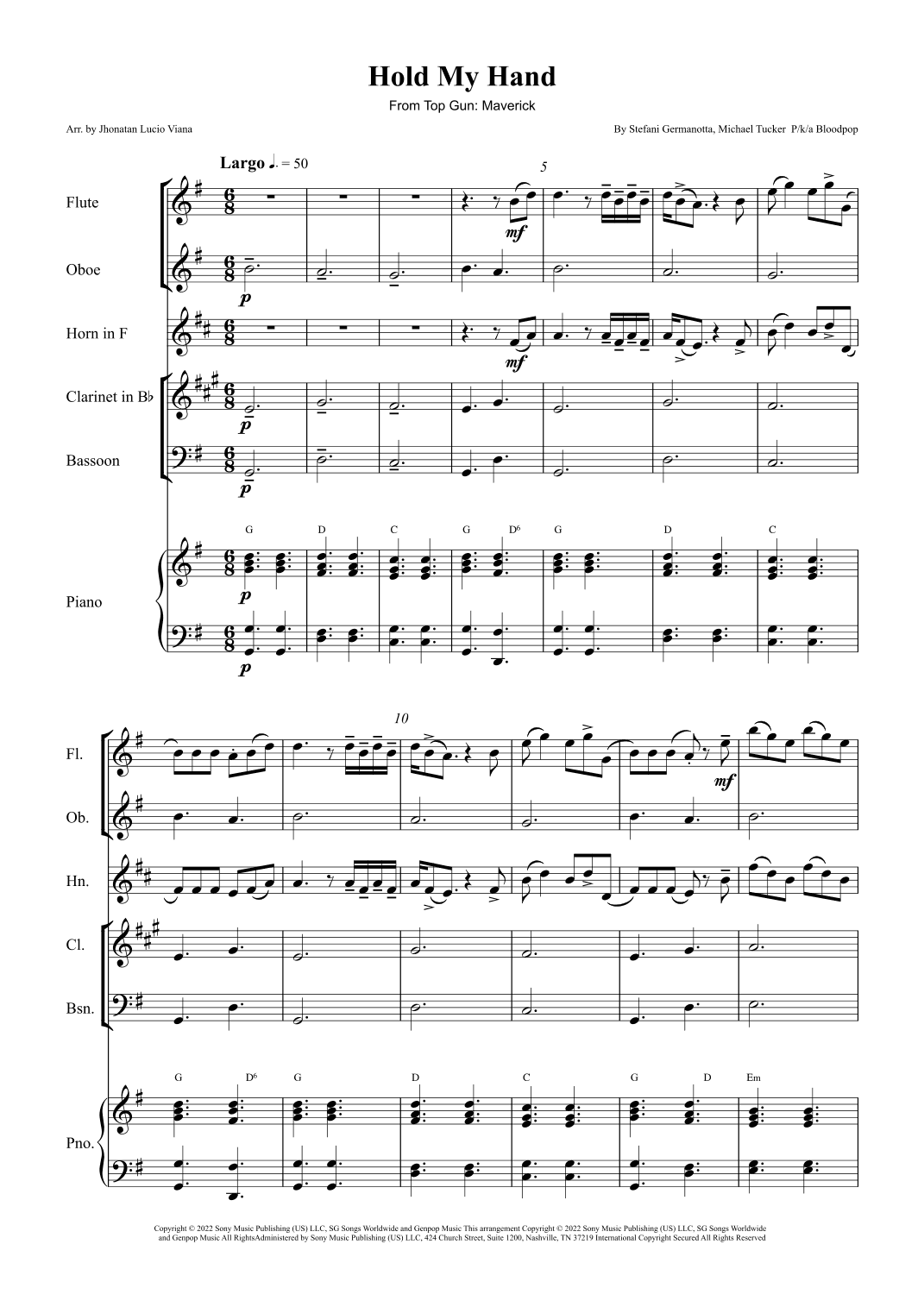 Hold My Hand (arr. Jhonatan Lucio Viana)