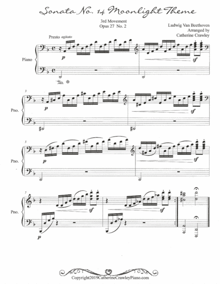 Sonata No. 14, Movement 3 (arr. Catherine Crawley)