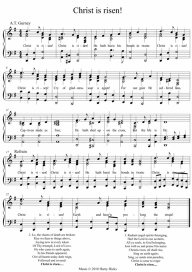 Christ is risen! A new tune to a wonderful old hymn.