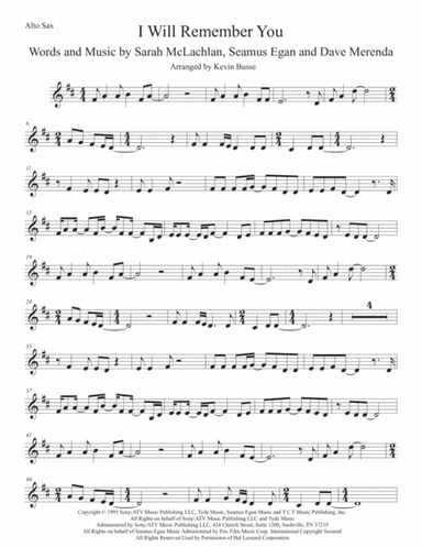 I Will Remember You (arr. Kevin Busse)