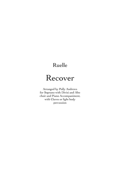 Recover (arr. Polly Andrews)