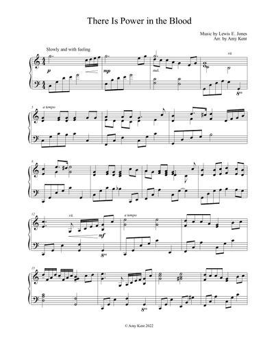 There Is Power In the Blood (arr. Amy Kent)