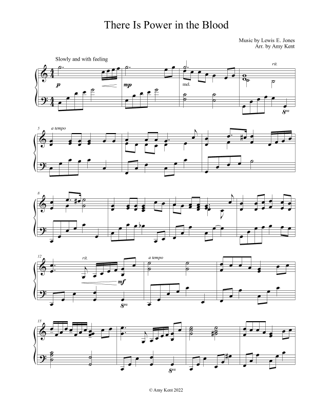 There Is Power In the Blood (arr. Amy Kent)