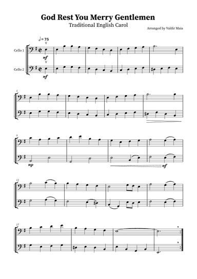 God Rest You Merry Gentlemen - Cello Duet (arr. Valdir Maia)