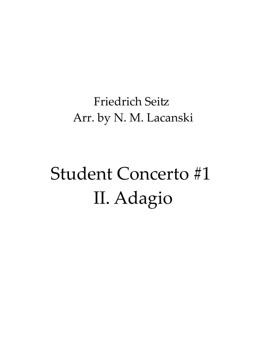 Student Concerto #1 II. Adagio (arr. Nick Lacanski)