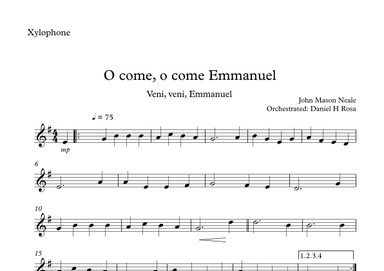 O come, o come Emmanuel - Veni, veni Emmanuel - Christmas Carol - Xylophone (arr. Daniel H Rosa)