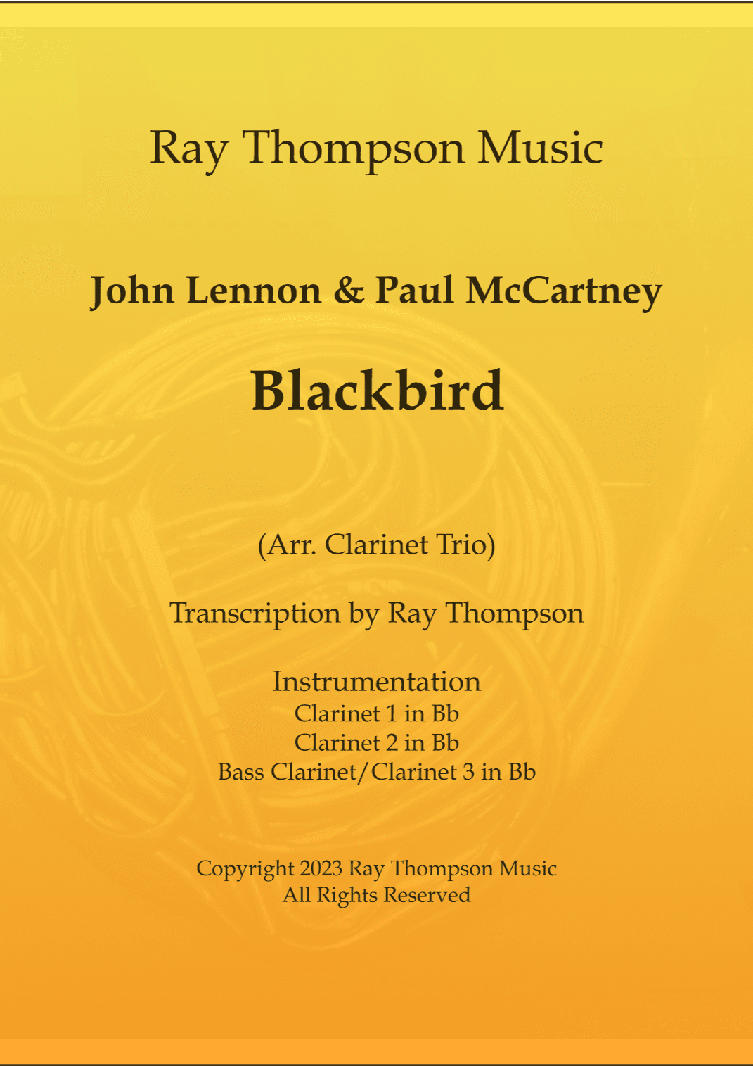 Blackbird (arr. Ray Thompson)