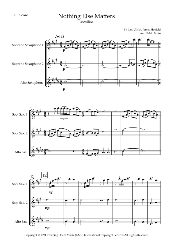 Nothing Else Matters (arr. Fabio Britto)