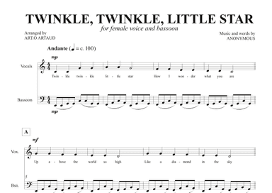 Twinkle Twinkle Little Star (arr. Art.o Artaud)