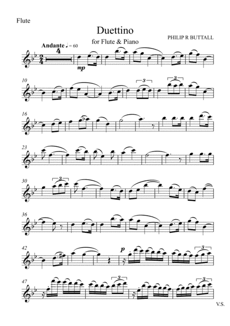 Duettino (Flute & Piano) - Set of Parts [x1]