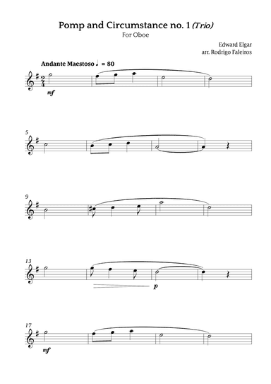 Pomp and Circumstance no. 1 (Trio) (arr. Rodrigo Faleiros)