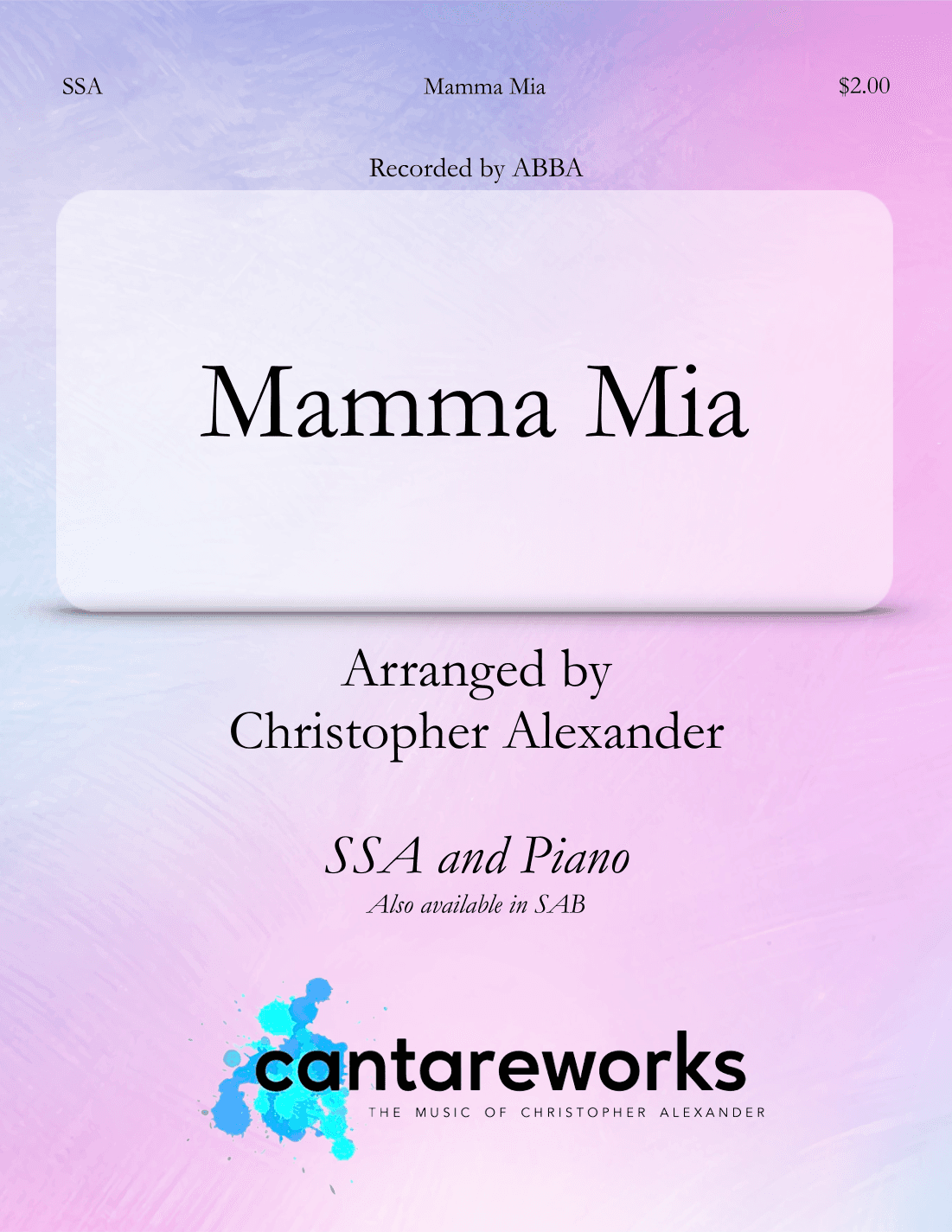 Mamma Mia (arr. Christopher Alexander)