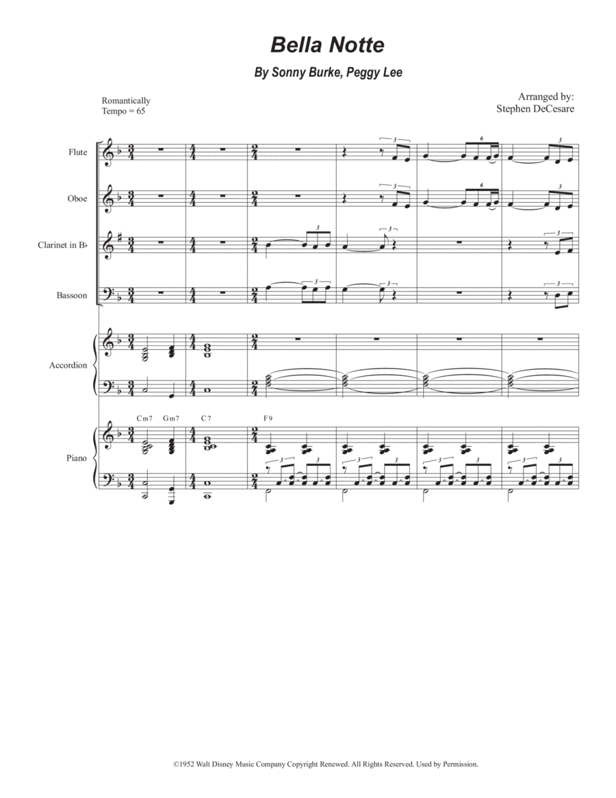 Bella Notte (arr. Stephen DeCesare)