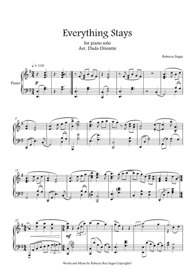 Everything Stays (arr. Duda Oriontte)