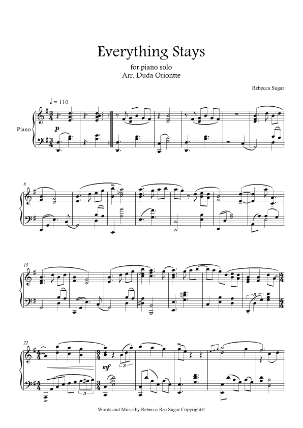 Everything Stays (arr. Duda Oriontte)