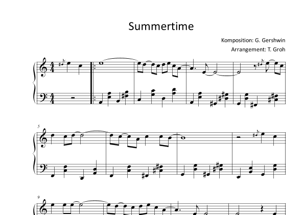Summertime (arr. Thomas Groh)