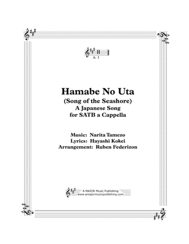 Hamabe no uta (Song of the Seashore), a Japanese song (arr. A Major Music Publishing)