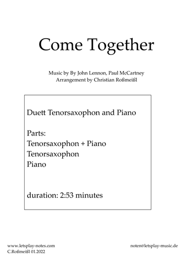 Come Together (arr. Christian Roßmeißl)