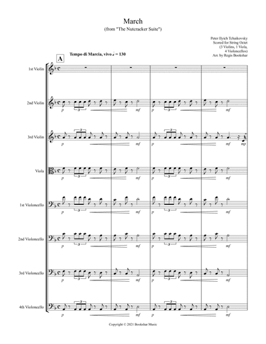 March (from "The Nutcracker Suite") (F) (String Octet - 3 Violins, 1 Viola, 4 Cellos) (arr. Regis Bookshar)