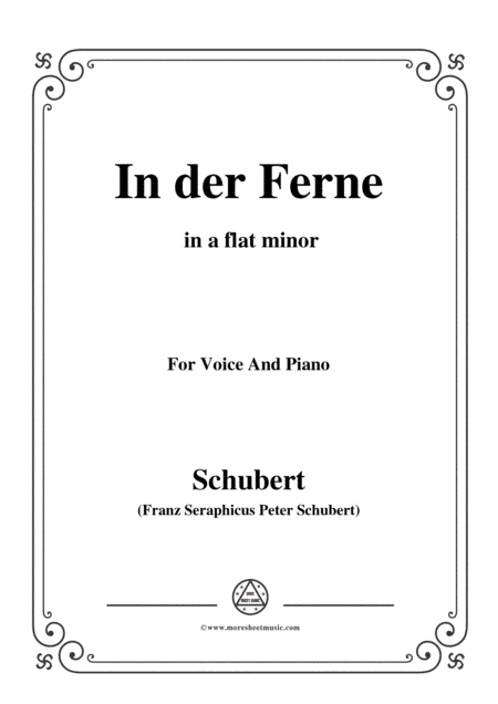 Schubert-In der Ferne,in a flat minor,for Voice&Piano (arr. MSM)