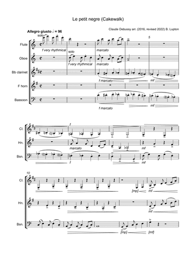 Le petit negre (arr. Brock Lupton (1948-))