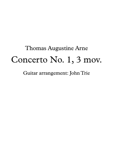 Concerto no.1 3 mov. - tab (arr. John Trie)