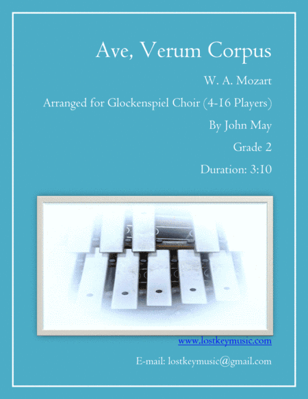 Ave, Verum Corpus-Glockenspiel Quartet or Glockenspiel Choir (arr. John May)
