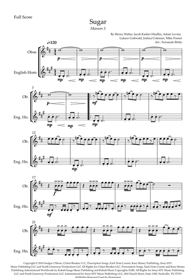 Sugar (arr. Fernando Britto)