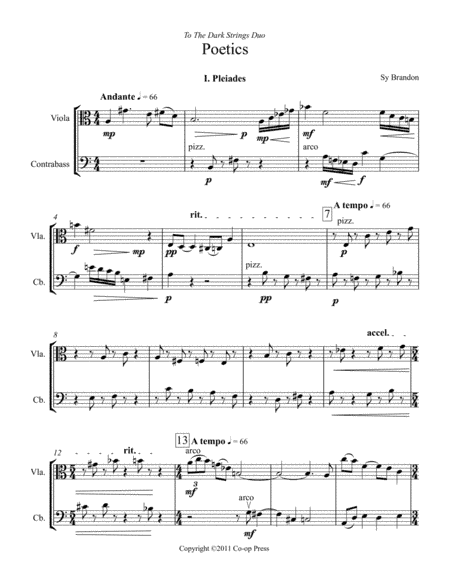 Poetics for Viola and Double Bass