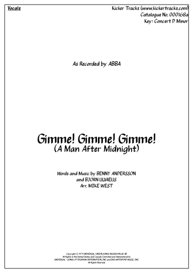 Gimme! Gimme! Gimme! (a Man After Midnight) (arr. Michael Storeton-West)